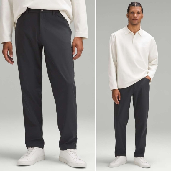 Lululemon Men's ABC Relaxed-Fit 5 Pocket Pants # M5AXTS Gray Waist 36 X 26 Long - Picture 1 of 14